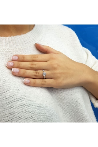 Lova Toplam 0,30 Karat Prenses Kesim Tektaş Yüzük - 1020292