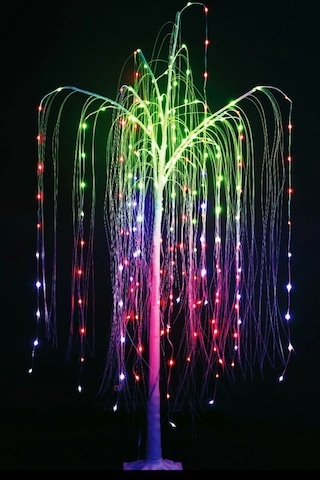 Rgb Smart Led Işıklı Söğüt Ağacı 120cm 32 Animasyon Çok Renkli