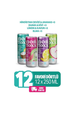 Nontoxx Tanışma Paketi 250 Ml X 3 Adet Hindistan Cevizi & Ananas Aroma, Guava &kivi Aromalı, Limon