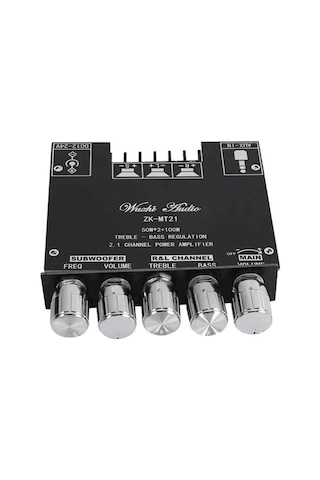 Springsun Zx-mt21 2.1 Kanal Bt 5.0 Ses Güçlendirici Modülü - Aux Girişi, Alçak-ağır Tondaj, Aşırı Alçak Ses, 50w+50w+100w Güç, 12-24v Dc