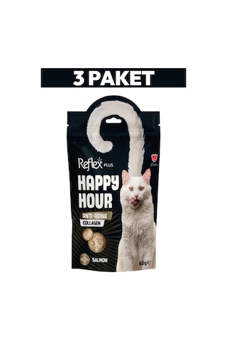 Happy Hour  Collagen Yetişkin Kediler İçin Ödül Maması 3 X 60gr