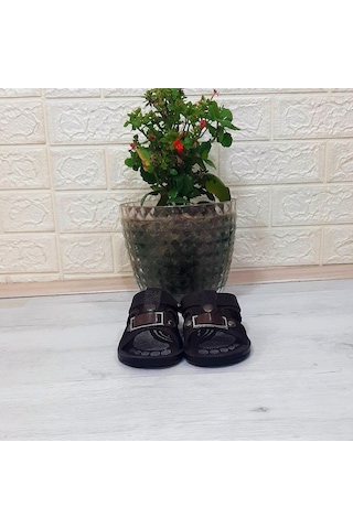 Fiyra Kajma Kahverengi Renk Erkek Çocuk Günlük Terlik 001