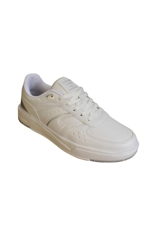 Kinetix Kadın Beyaz Krem Comfort Rahat Taban Sneaker Spor Ayakkabı 001