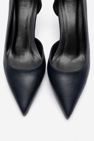 Luvishoes Arel Lacivert Cilt Kadın Topuklu Ayakkabı