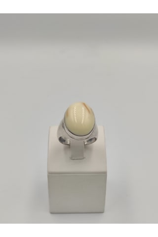 Bilardo Topu Kasa Sade 925 Ayar Gümüş Erkek 24 Mm Yüzüğü