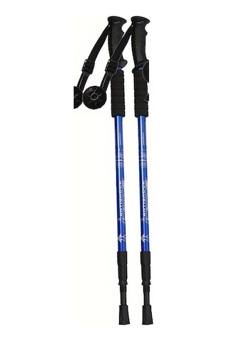 Novahub Antişok El Askılı Teleskopik Trekking Yürüyüş Çubuğu Mavi, Kullanıcı Dostu Tasarım Mavi