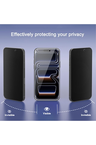 Apple Uyumlu iPhone 17 Pro Max Görünmez Hayalet Full Kaplayan Anti Static Ekran Koruyucu Cam