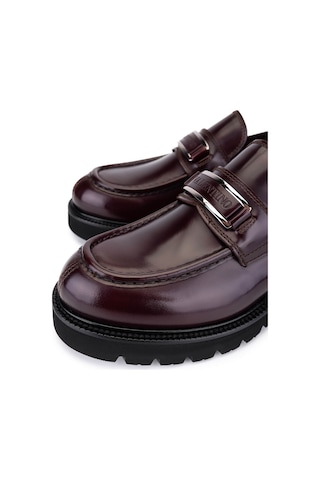Valentino Erkek Hakiki Deri Bordo Loafer Ayakkabı 667 20922 Erk Ayk Y25 Bordeaux Bordo