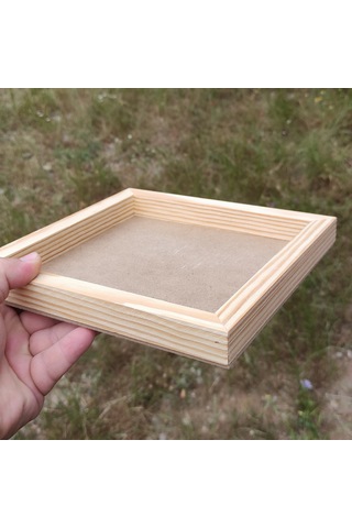 35x25cm Ham Ahşap Çerçeveli Pano Camsız - Arkalık Sabit