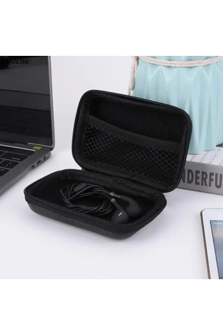 Kulaklık Saklama Kutusu, Çok İşlevli Kulaklık Saklama Çantası, Dijital Çanta, Güç Bankası Saklama Çantası Eva Kulaklık Veri Kablosu Saklama Çantası