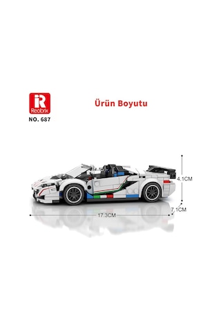 Reobrix Creator 687 Lamborghini Svj Spor Araba Yaratıcı Yapı Blok Seti Building Blocks - 348 Parça