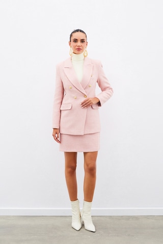 Sateen Mini Boy Tüvit Etek - Pembe-134945 Pembe