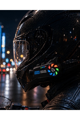 Kask Üstü Kamera Bluetooth Müzik Ve Çağrı Özellikli Geniş Açılı Lens - Uczzzbt68kameralıintercom-2-1