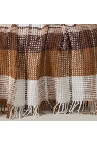 Mudo Home Scotch Diz Üstü Battaniye Bej 130x170 Diğer