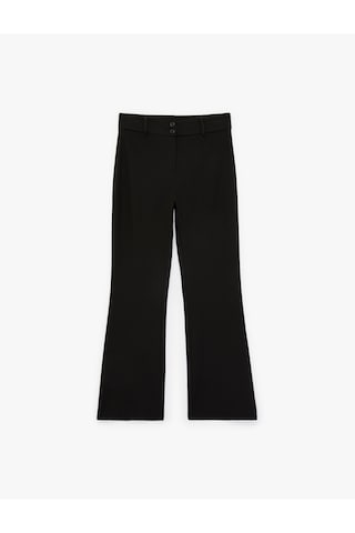 Koton Slim Fit İspanyol Paça Kumaş Pantolon Siyah 6sak40218pw Siyah