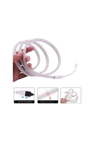 Araç Içi Aydınlatma Ip Şerit Led Ip Neon Turuncu 2 Metre