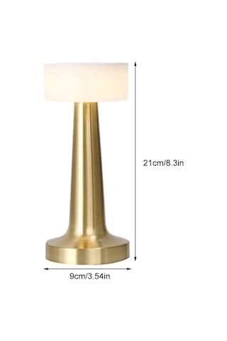 Modern Led Abajur Masa Lambası Dokunmatik 3 Mod Kademeli Şarjlı Dokunmatik Gold Masa Lambası Orta Kafa Gold