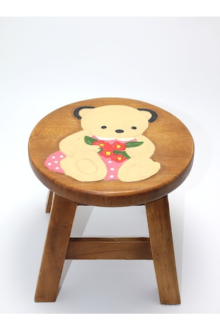 River World Küçük Boyutta Tabure Çocuklar İçin Kahverengi