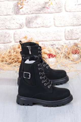 Fort Cool Aleda Anatomik Sıcak Astar Kaymaz Taban Kız Çocuk Bot Siyah