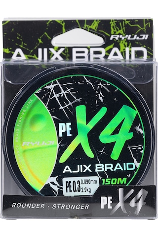 Ryuji Ajix Braid 4x 150 Mt 0.1pe-0.05mm Lrf İp Misina