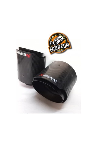 100 Mm. Tekli Siyah Akrapovic Egzoz Ucu Eksoz 1 Adet -- Egzozcum --