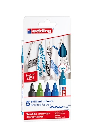 Edding 4500 Tekstil Markörü 5'Li Paket N11.1444