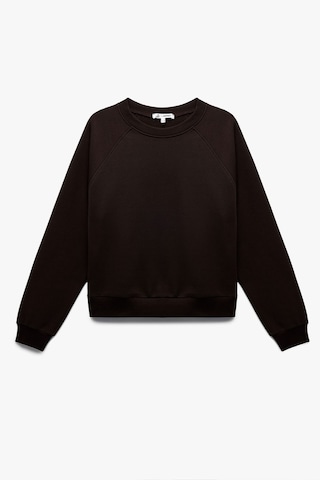 Koton Kadın Şardonlu Oversize Sweatshirt Kahverengi