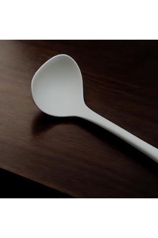 Silikon Çorba Kepçesi - 29,5 Cm Krem Renkli Özel Seri