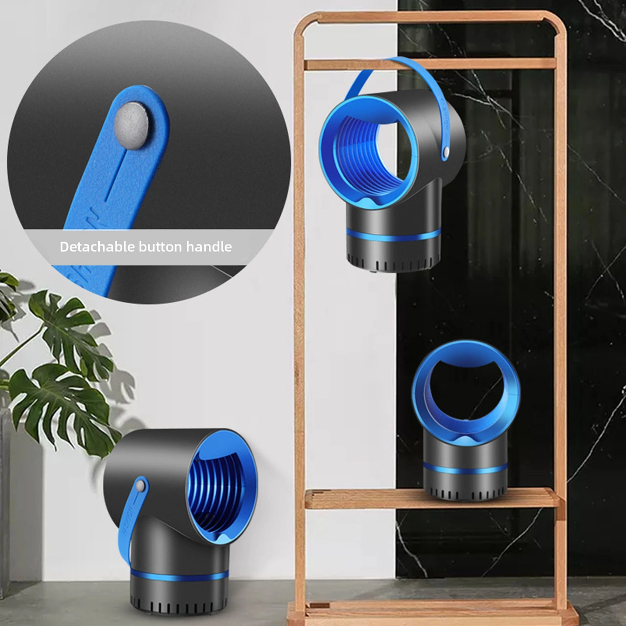 Xindoker Usb Usb Güneş Işığı İle Sessiz Mosquito Kovucu, Ev Ve Yatak Odası İçin Emici Tipi Sinek Tutucu, Koyu Gri Yıldızlı Desen, 5w Güç, Abs Malzeme