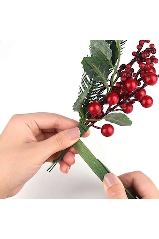 Yapışkanlı Çiçek Bandı - Açık Yeşil - 1cmx35 Metre - Çiçek Teli S