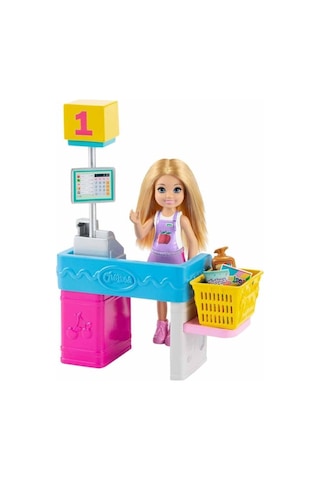 Barbie Chelsea Meslekleri Öğreniyor Market Çalışanı Chelsea ve Oyun Seti GTN67