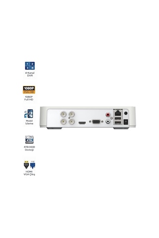 Ds-7104hghı-m1 4 Kanal Turbo Hd Dvr 4tb Disk Destekli
