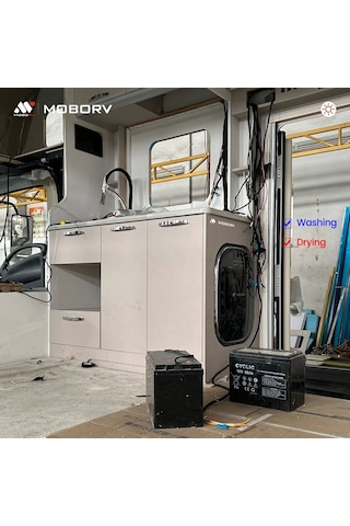 Moborv M21 2,5kg Gri Mini Tekne Ve Karavan Çamaşır Makinesi