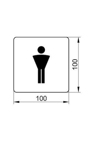 Keuco Plan Wc Kapı Sembolü - Erkek Krom