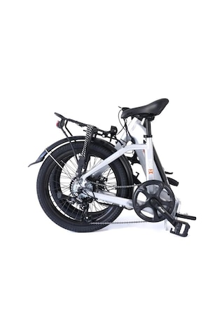 Alba Fold X Premium Katlanır Elektrikli Bisiklet Gümüş Lcd Gösterge 12.8ah Batarya, Hd Fren Antrasit - Gri