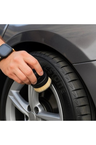 Profesyonel Siyah Plastik Lastik Parlatma Fırçası Araba Aplikatör Premium Araç Motor Özel Tasarım
