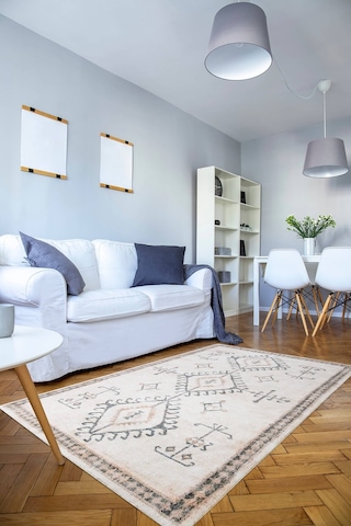 Artloop Fuga Kadife Dokulu Siyah/beyaz Modern Desenli Halı Ka 21