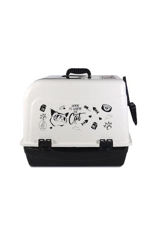 Modmio Maxi Kapalı Kedi Tuvaleti Kokuyu Engelleyen Karbon Filtreli Polikarbon Kapak Kürek Hediyeli 51x40x41 Cm