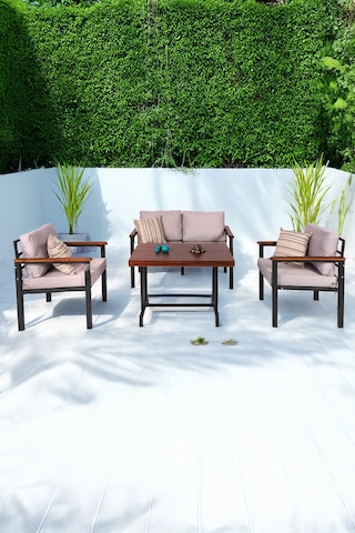 Neokas Bahce Mobilyası, 1+1+2+masa, Modern Balkon Mobilyası, Kafe Oturma Takımı, Teras Koltugu,