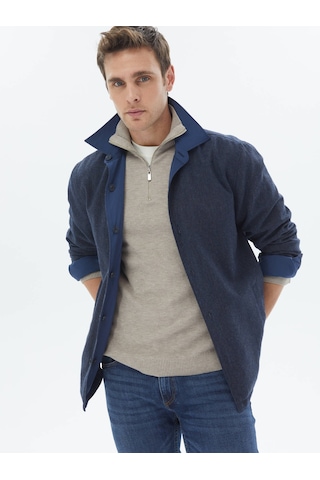 Lacivert Dokuma Mont Lacivert