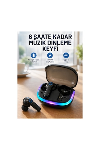 Enc Mikrofonlu Bluetooth 5.4 Kablosuz Kulaklık 40ms Düşük Gecikmeli Tws Kulaklık Diğer