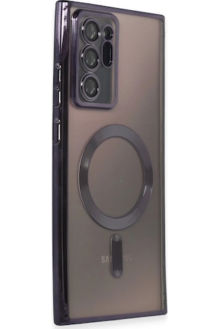 Newface Samsung Galaxy Uyumlu Note 20 Ultra Kılıf Kross Magneticsafe Kapak Semeglbl - 72 - Mor