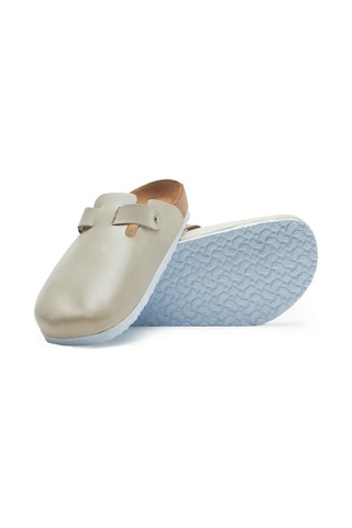 Comfortfusse Capri-n - Erkek Ortopedik Hakiki Deri Sabo Terlik Bej Nappa Deri