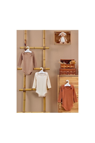 Tinylamb Flavor 3 Parça Unisex Bebek Uzun Kollu Pamuk Bodysuit Takımı Yenidoğan Ve Çocuk Hediye Seti Karışık