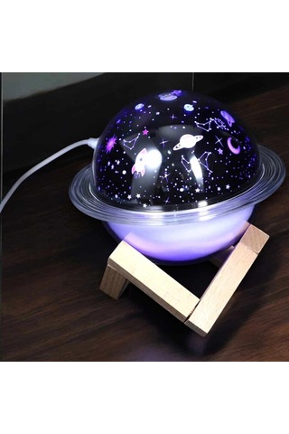 Usb Aromaterapi Hava Nemlendirici Projeksiyonlu Gece Lambası Ve Masaüstü Kullanım