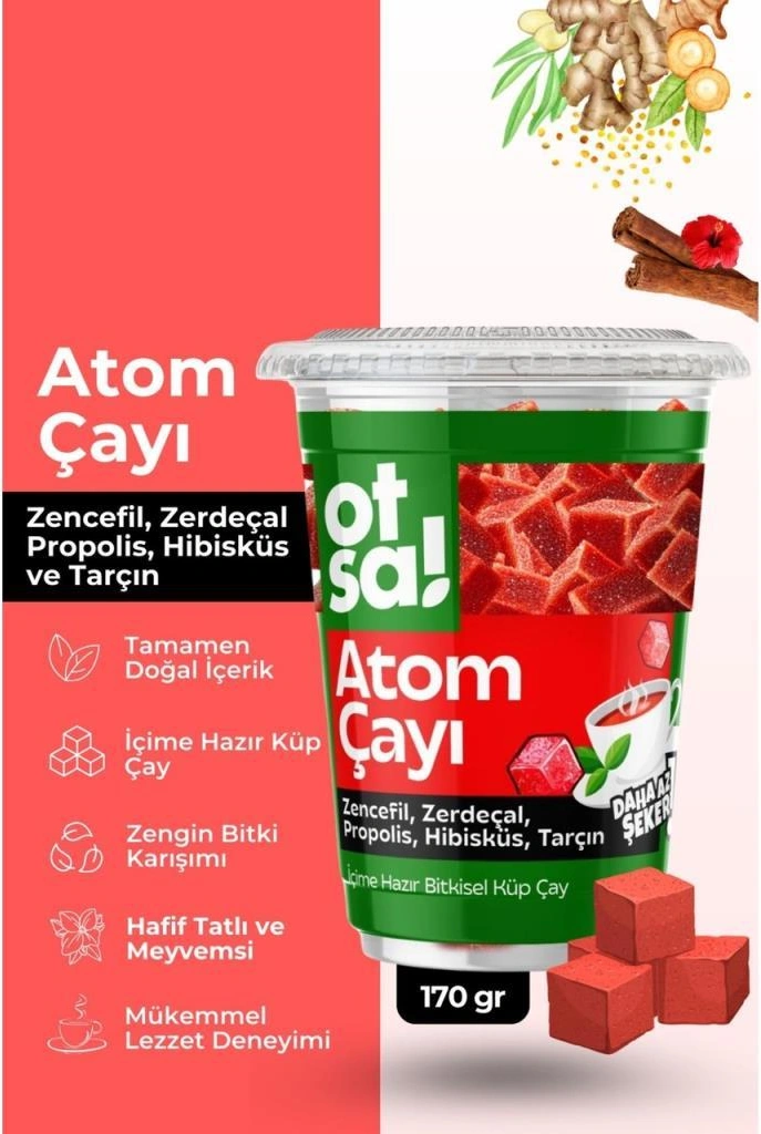 Otsa Atom Çayı 170 G İçime Hazır Bitkisel Küp Çay