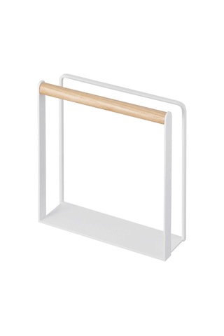 Peçete Tutucu Beyaz Çelik Ahşap Minimalist 14 5 X 4 5 X 15 Cm Çok Renkli