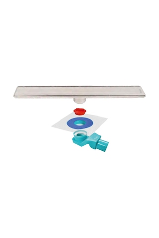 Sukar Line 6 Plain 50 CM Izgaralı Krom Duş Kanalı ve S Yalıtım Kiti