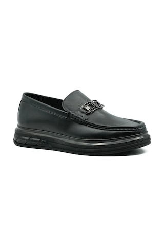 Tuna Hakiki Deri Siyah Loafer Erkek Ayakkabı - Eva/tpu Taban 2713 Siyah