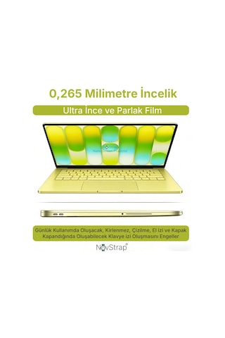 Novstrap Apple MacBook Neo 13 İnç A3404 A18 İle Uyumlu Ekran Koruyucu Parlak Nano Film Ultra İnce Hd